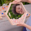 Wooden Shape Mirror Trays - Pk4
