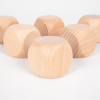 73921 tickit Natural Wooden Cubes (40mm) - Pk6