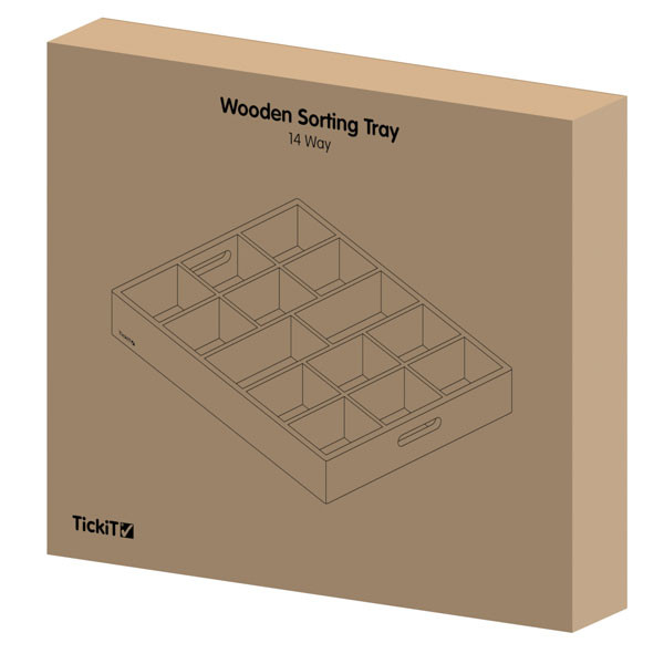 Wooden Sorting Tray - 7 way