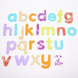 Rainbow Glitter Letters - Pk26