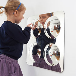 Large 4-Domed Acrylic Mirror Panel - 490mm 